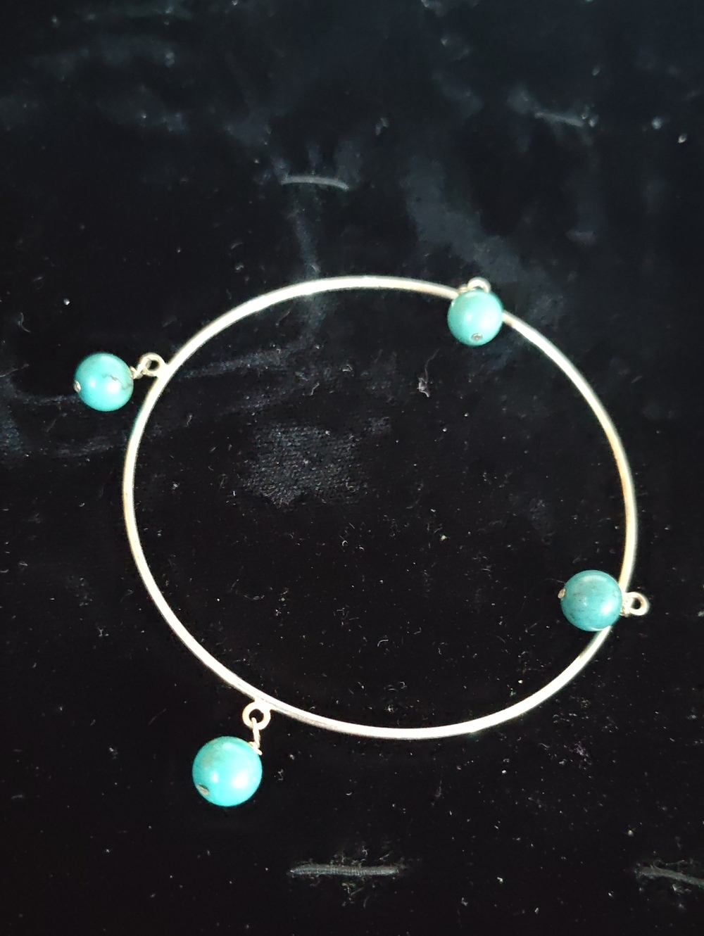 Turquoise Bead Hoop Bracelet - Women Jewelry